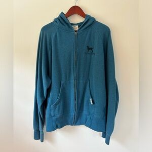 The Black Dog midweight blue full zip sweatshirt size XL